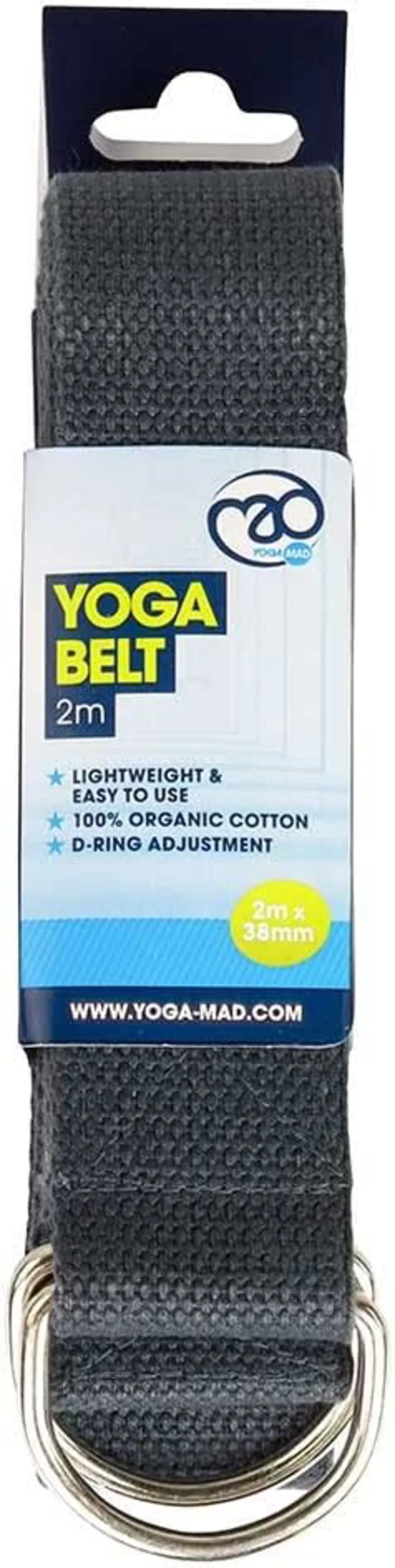 Fitness Mad Organic Yoga Belt 2m Grey-1